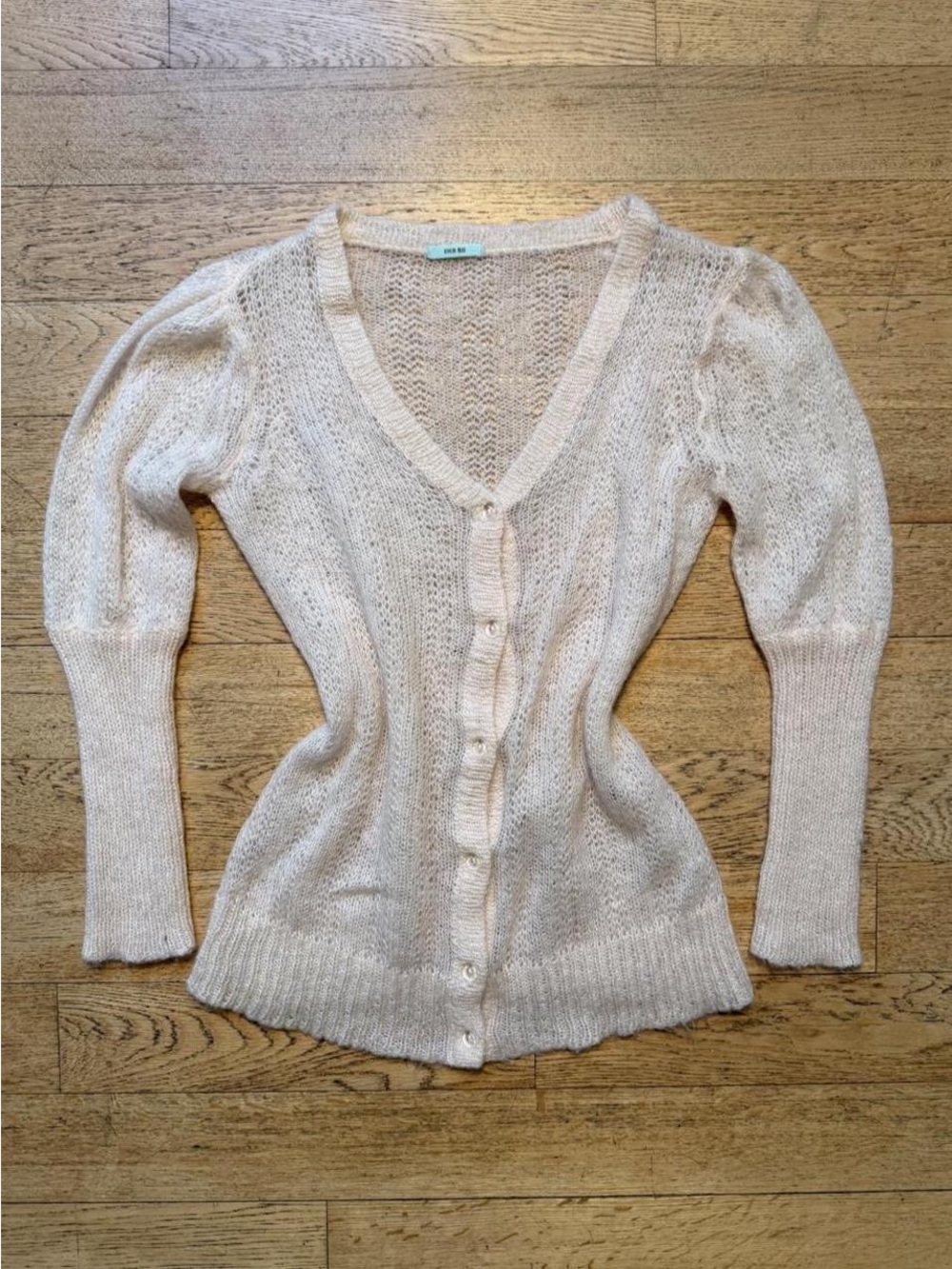 Kimchi Blue Sheer Mohair Cardigan Y2K Romantic Fairy Grunge Coquette Top